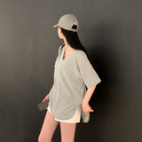 UネックレイヤードインナーTシャツ
