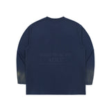 フロントフルロゴスプレーウォッシングロングスリーブTシャツ
