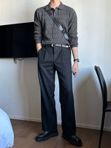 ロイ3ボタンケーブルニット / Roy 3 button button cable knit (4 colors)