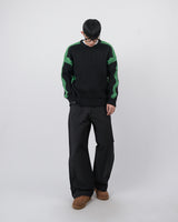 フィードカラーエフェクトウェーブリブドニット / feed color effects wave ribbed knit 2color