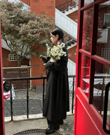 ウールローブヒッデンコート/Wool robe hidden coat (2 color)