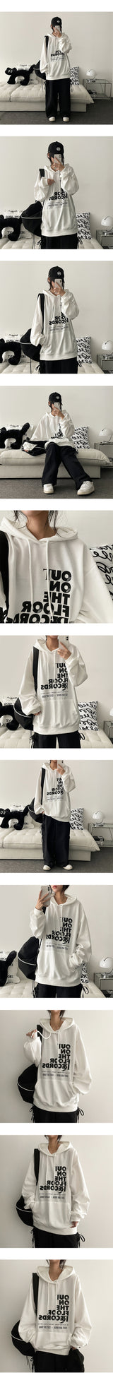 Flo Lettering Boxy Fit Hoodie