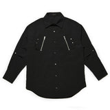 Arrow Zip Shirts Black 0166 (4644365303926)