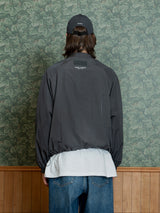 Half zip Windbreaker_Charcoal