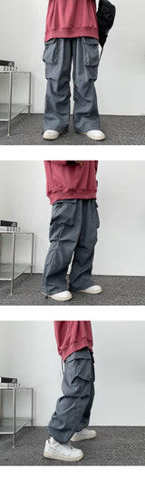 Shirring String Banded Cargo Pants