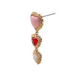 triple heart drop earrings (6565958025334)