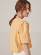 Curved short sleeve tee - Tangerine (6671615885430)