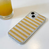 STRIPE HARD JELL CASE - YELLOW
