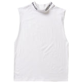 ハーフタートルネックスリーブレスT/HALF-TURTLE NECK SLEEVLESS T-WHITE