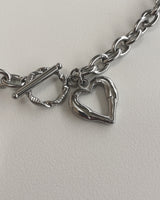 ウィンクルハートトグルバーネックレス / winkle heart toggle bar necklace