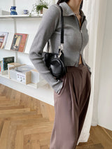 ジップアップカラーTシャツ / Zip up collar T-shirt (3color)