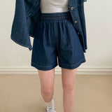 Overfit Denim Short Sleeve Shirt Setup
