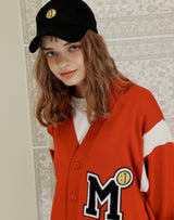 M PATCH VARSITY CARDIGAN RED (6691448717430)