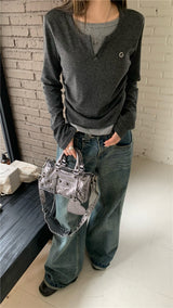 ロゴレイヤード長袖Tシャツ