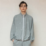 クラウンスムースジップアップ/CROWN SMOOTH ZIP-UP_GREY