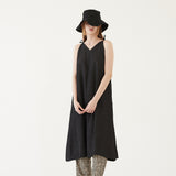 CASUAL SLEEVELESS DRESS (BLACK) (6579695026294)