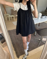 シフォンレイヤードワンピース