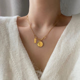 コインデイリーエングレービンネックレス/ssv Coin Daily Engraving Necklace