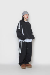 2wayナイロンスェットシャツ / two-way nylon sweatshirt