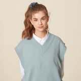 V NECK KNIT VEST_SKY BLUE (6610809258102)