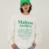 Maltese archive line graphic sweatshirts