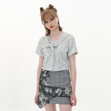 Ribbon Tweed Shirt [White] (6592695566454)