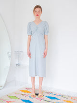 SHIRRING DETAIL MIDI ONEPIECE_BLUE (6580076216438)