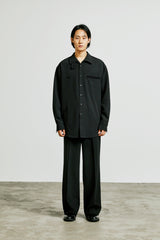 balmacaan welt pocket shirt jacket black (6615508353142)