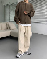 ウォーマーバルーンカラーカーディガン / AZ Warmer Balloon Collar Cardigan (7 colors)