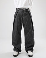 ダブルフェイスドボタンデニムパンツ/double faced button denim
