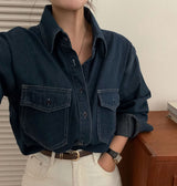 [Bellide made/Long-sleeved version] Vintage Pocket Denim Shirt
