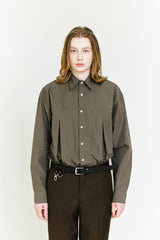 Double Vent Shirt brown (6683680342134)