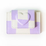 シェイプオブウォレット / 'shape of' wallet - purple check