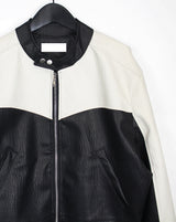 モーターカラーマッチングレザージャケット / motor color matching leather jacket