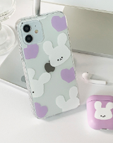 ビッグモチラビットパープルフォーンケース / Big Mochi Rabbit purple Phone Case