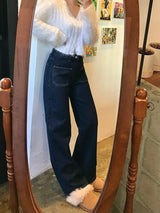 ワイドフィットダークブルーデニムパンツ / WIDE FIT DARK BLUE DENIM PANTS [17790]