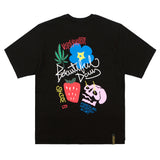 BEAUTIFUL DAY OVERSIZED T-SHIRTS WHITE MELANGE / BLACK (6566055444598)