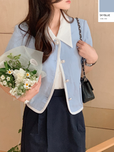 [SHOPPERMADE] アンティークボタン半袖ジャケット