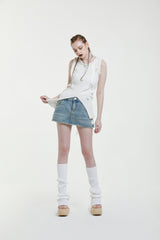 リボンノースリーブトップス / RIBBON SLEEVELESS TOP