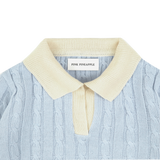 PREPPY COLLAR HALF KNIT