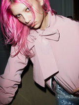  Big Ribbon Tie Windbreaker (DUSTY PINK)