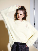 DAMAGE COLLAR KNIT (6635438932086)