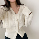 オールデイツイストVネックカーディガン / [Bellide made] All-Day Twist V-Neck Cardigan