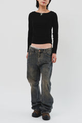 (W) Base Shirring Longsleeve (3color)
