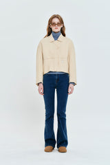 MONO CHERRY PADDING SHIRT [SAND]