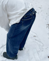 ベルトループディティールフラップデニムジーンズ / belt loop detail flap denim jeans