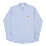フラワードット刺繍ストライプシャツ / Flower dot embroidered stripe shirt