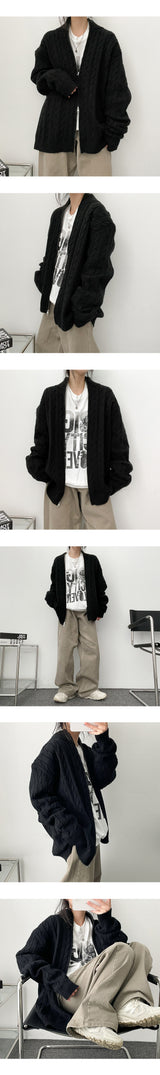 カオシックソフトツイスト2wayニットジップアップ