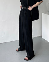 CR スローリネンワイドスラックス / CR Slow Linen Wide Slacks (2 colors)