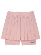 INNER POINT PLEATS MINI SKIRT [SALMON]